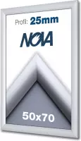 4 PACK Nova Kliklijsten B2 50x70cm aluminium zilver – wissellijst - posterlijst
