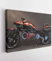 Futuristic sci fi custom motorcycle concept with studio background . 3d rendering illustration  - Modern Art Canvas - Horizontal - 1726870861 - 40*30 Horizontal