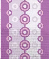 Ikado  Antislipmat op maat, paars/roze dessin  65 x 300 cm