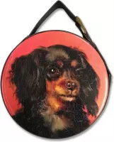 Portret van een Hondje - PixEpoxy.nl - Epoxy resin wanddecoratie - Handmade