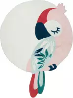Lilipinso Vloerkleed Pink Parrot | 160 x 120 cm (dikte: 1,5 cm) | Kinderkamer | Babykamer | Baby | Kinderen