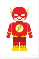 JUNIQE - Poster Flash Toy -13x18 /Geel & Rood