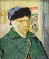 Vincent van Gogh, Zelfportret met verbonden oor, 1889 op canvas, afmetingen van het schilderij zijn 60 X 100 CM