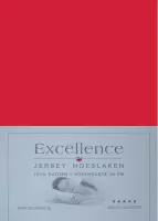 Excellence Jersey Hoeslaken - Eenpersoons - 80/90x200/210 cm - Red