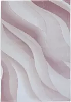 Modern laagpolig vloerkleed Costa - roze 3523 - 240x340 cm