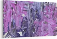 Schilderij - Abstract paars — 100x70 cm