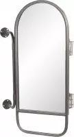 Clayre & Eef Spiegel 40x62 cm Grijs Metaal Rechthoek Grote Spiegel Muur Spiegel Muur spiegel