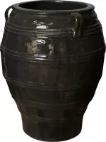 PTMD Mikky green ceramic jar pot round
