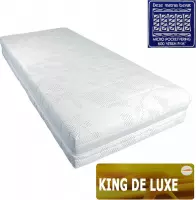 Slaaploods.nl King de Luxe - Micro Pocketvering Matras - Latex Afdeklaag - 80x210x25 cm - Hard