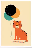 JUNIQE - Poster Time To Celebrate -30x45 /Ivoor & Oranje