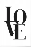 JUNIQE - Poster Love 2 -30x45 /Wit & Zwart