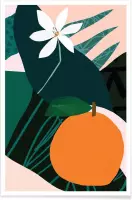 JUNIQE - Poster Orange -20x30 /Groen & Oranje