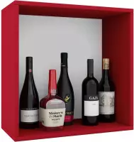 Wijnkast wijnrek Weino I modulair samen te stellen rood