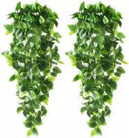 Kunst Hangplant-100 cm -2 stuks-Klimop-Kunstplant-Kunsthangplant-Hedera-Kunstplanten-Nep hangplanten- Nepplanten