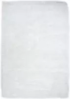 Hoogpolig Vloerkleed Met Glittergaren Wit-80 x 150 cm