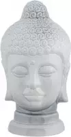Hoofd Buddha Soft Grey Glazing Grijsxh38cm Aardewerk