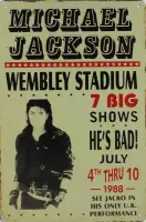 Wandbord - Concertbord Michael Jackson 1988 -20x30cm