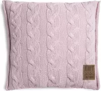 Knit Factory Sasha Sierkussen - Roze - 50x50 cm - Inclusief kussenvulling