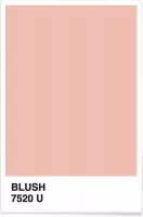 JUNIQE - Poster Blush -13x18 /Roze & Wit