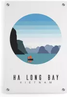 Walljar - Ha Long Bay Vietnam III - Muurdecoratie - Plexiglas schilderij