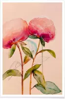 JUNIQE - Poster Peonies 1 -20x30 /Ivoor & Roze