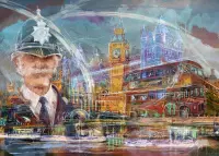 Slimbuy CityArt schilderij London glashelder perspex 50x70cm incl. luxe ophangsysteem