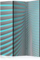 Kamerscherm - Scheidingswand - Vouwscherm - Neon Blue [Room Dividers] 135x172 - Artgeist Vouwscherm