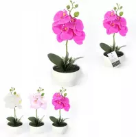 Kunstplant - Orchidee - 3 stuks - 30cm - hd4129