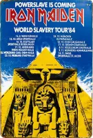 Concertbord - Iron Maiden World Slavery Tour 84