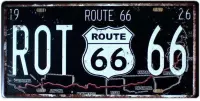 Retro Muur Decoratie uit Metaal Route 66 License Plate 9