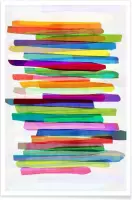 JUNIQE - Poster Colorful Stripes 1 -30x45 /Kleurrijk