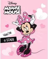 Disney Minnie Mouse Fleeceplaid Star - 100 x 140 cm - Roze