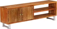 Medina Tv-meubel met bewerkte deuren 140x30x40 cm massief hout