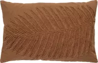 LENNY - Kussenhoes van katoen 40x60 cm Tobacco Brown - bruin