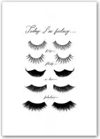 Beauty Poster Eyelashes - 40x50cm Canvas - Multi-color