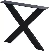 Zwarte X tafelpoot 72 cm