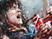 Passionforart.eu Poster - Eddie Van Halen - 70 X 50 Cm - Multicolor