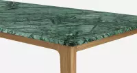 Marmeren Eettafel - India Green (houten Onderstel) - 180 x 90 cm  - Gezoet
