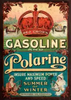 Signs-USA Gasoline Polarine - Wandbord - 70 x 50 cm