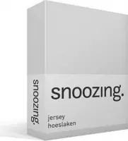 Snoozing Jersey - Hoeslaken - 100% gebreide katoen - 140x200 cm - Grijs