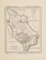 Historische kaart, plattegrond van gemeente Noordgouwe in Zeeland uit 1867 door Kuyper van Kaartcadeau.com
