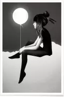 JUNIQE - Poster No Such Thing As Nothing (by Night) -40x60 /Wit &