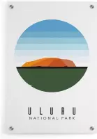 Walljar - Uluru Australia III - Muurdecoratie - Plexiglas schilderij
