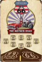 Wandbord - Historic Route 66 The Mother Road