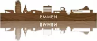 Skyline Emmen Notenhout - 100 cm - Woondecoratie design - Wanddecoratie - WoodWideCities