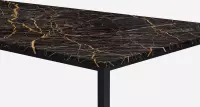 Marmeren Eettafel - Port Laurent Zwart Goud (4-poot) - 220 x 100 cm  - Gezoet