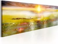 Schilderijen Op Canvas - Schilderij - Sunny Sea 135x45 - Artgeist Schilderij