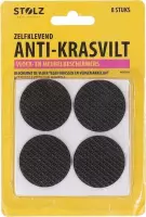 Anti-krasvilt zelfklevend - Krasviltjes - Rond - Vloer- en meubelbeschermers - 8 stuks - 4 x 4 cm -inclusief schroevendraaier - 4x0,5x4 cm
