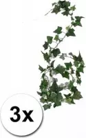 3 Groene slinger plant Hedera - Klimop planten slingers 180 cm - kunstplanten/nepplanten