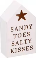 Arti Casa Strandhuis Sandy Toes Salty Kisses 12,5 Cm Hout Wit